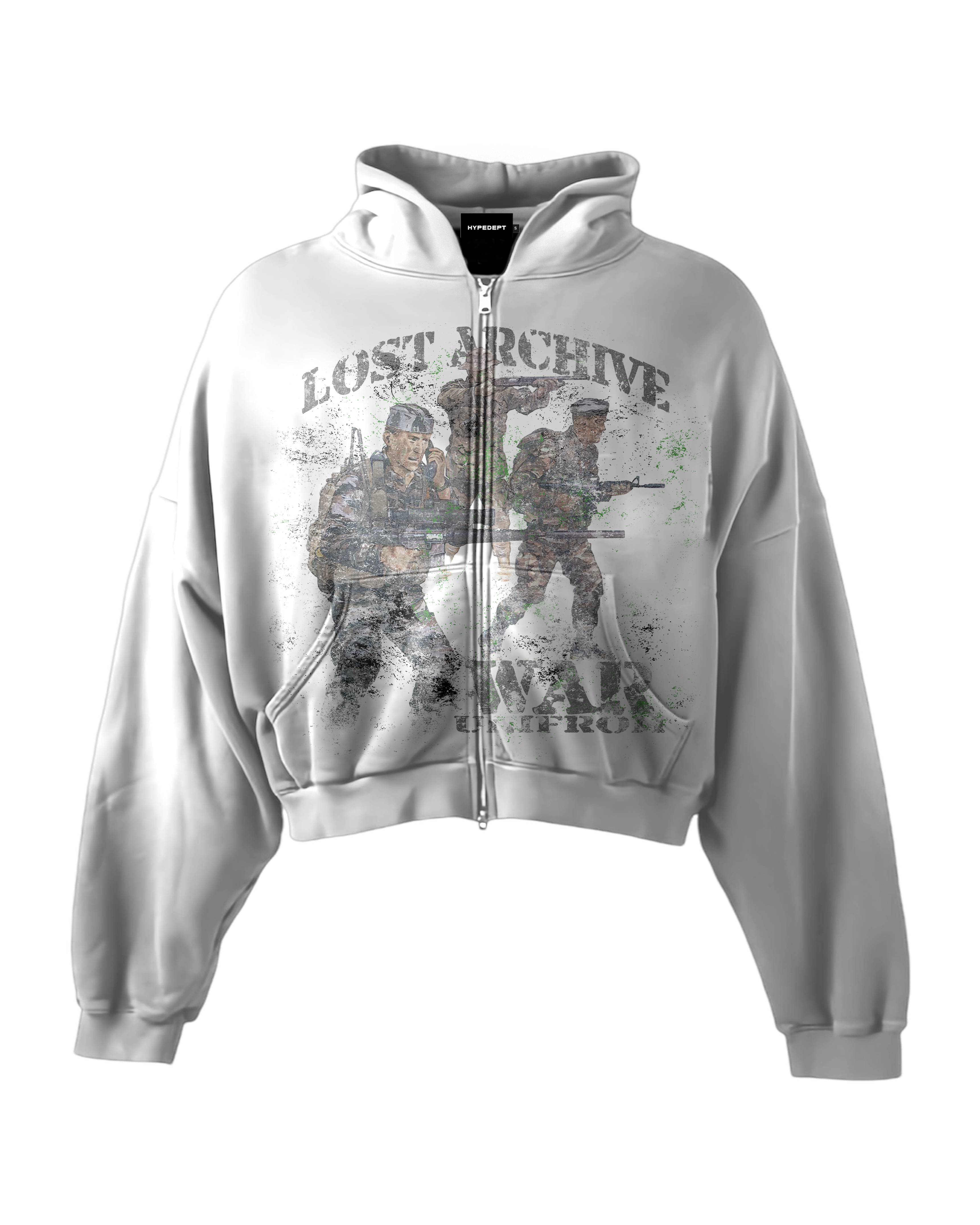 'LOST ARCHIVE II' HEAVYWEIGHT BOXY ZIPUP HOODIE