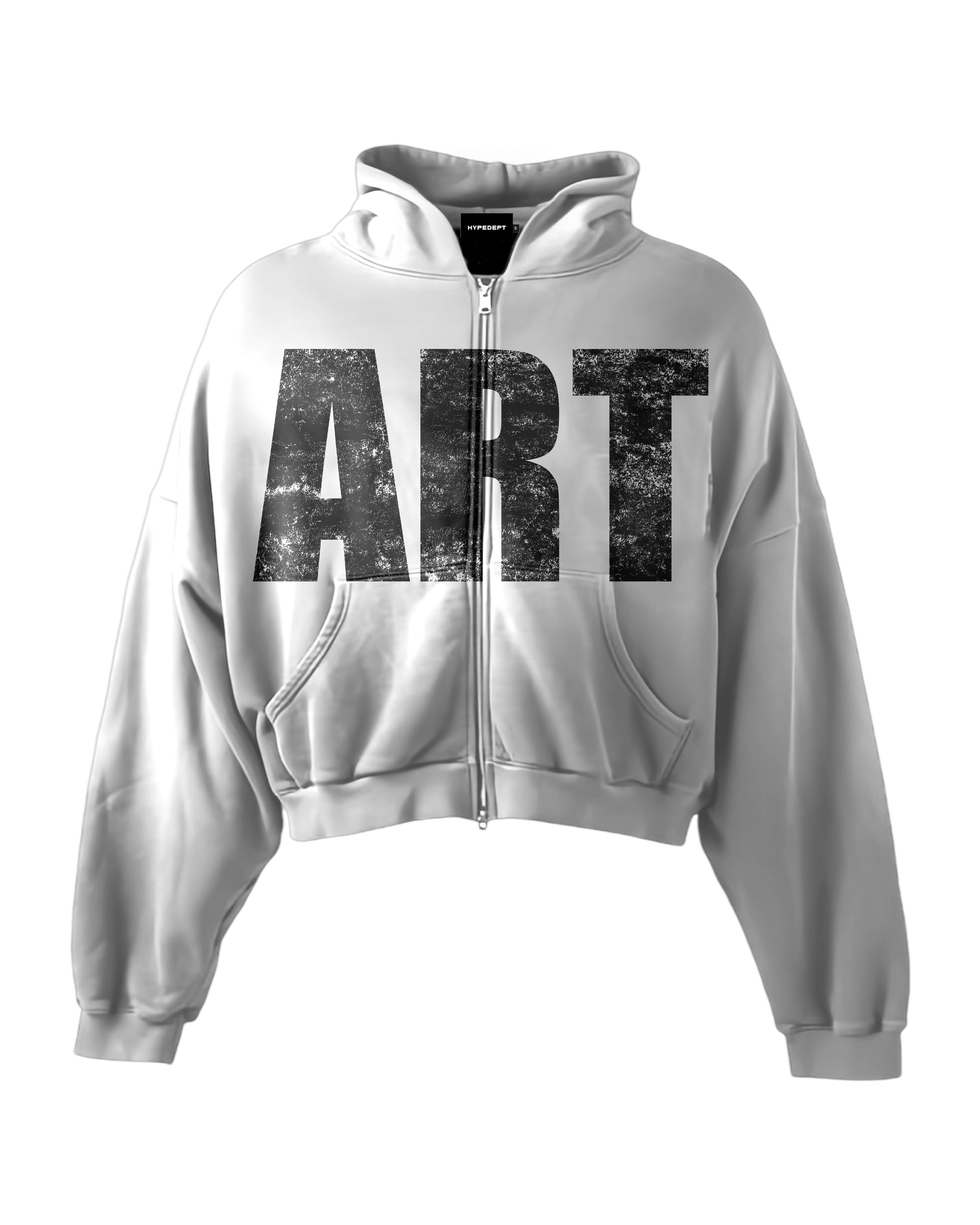 'ART' HEAVYWEIGHT BOXY ZIPUP HOODIE