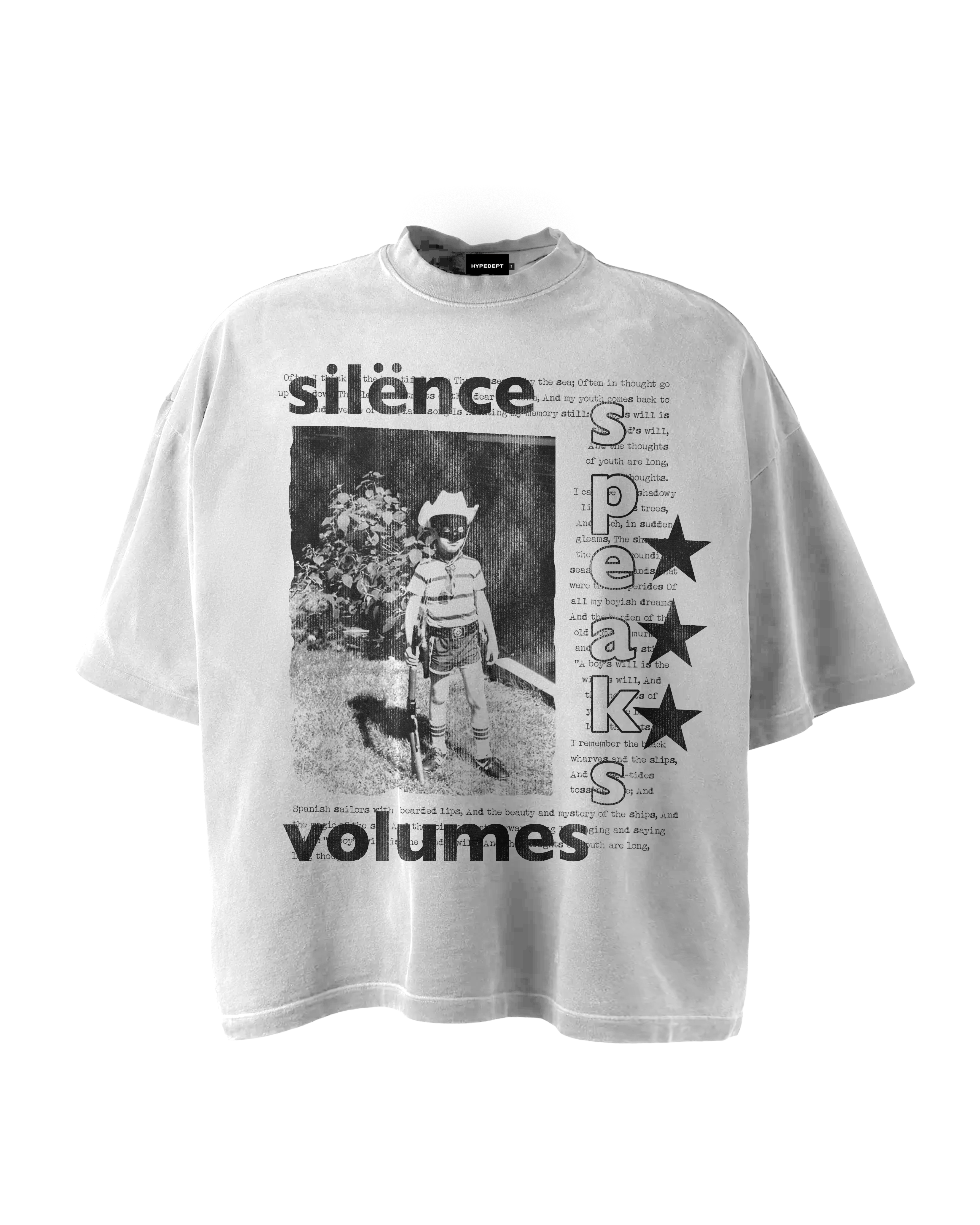 'SILENCE SPEAKS VOLUMES' GRAPHIC TEE